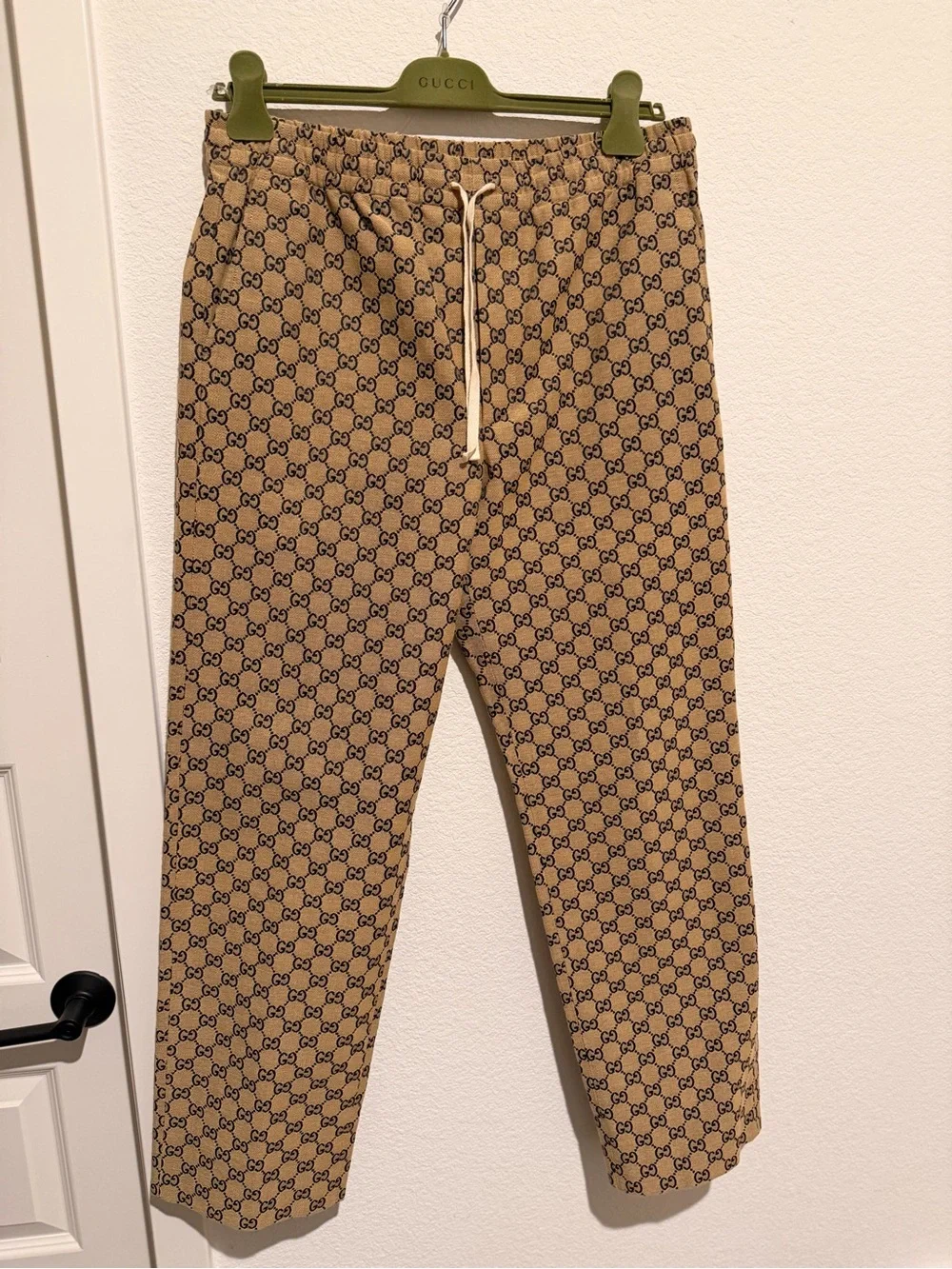 Authentic Gucci Beige Tan GG Monogram Pants